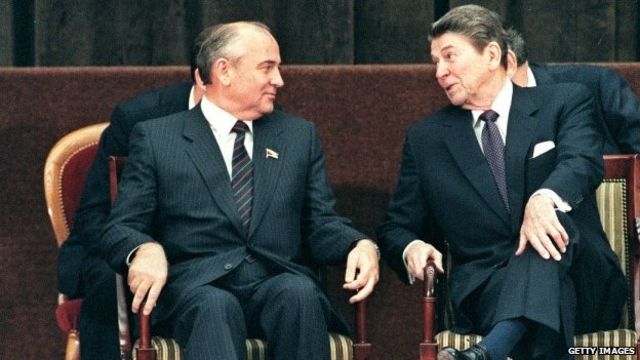 Mikhail Gorbachev & Ronald Reagan