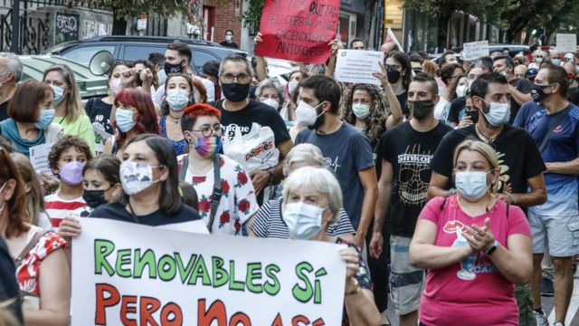 Демонстрация в Испании 17 сентября против повышения цен на электроэнергию