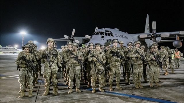 24 февраля в Латвию прибыли первые 40 солдат американских ВВС