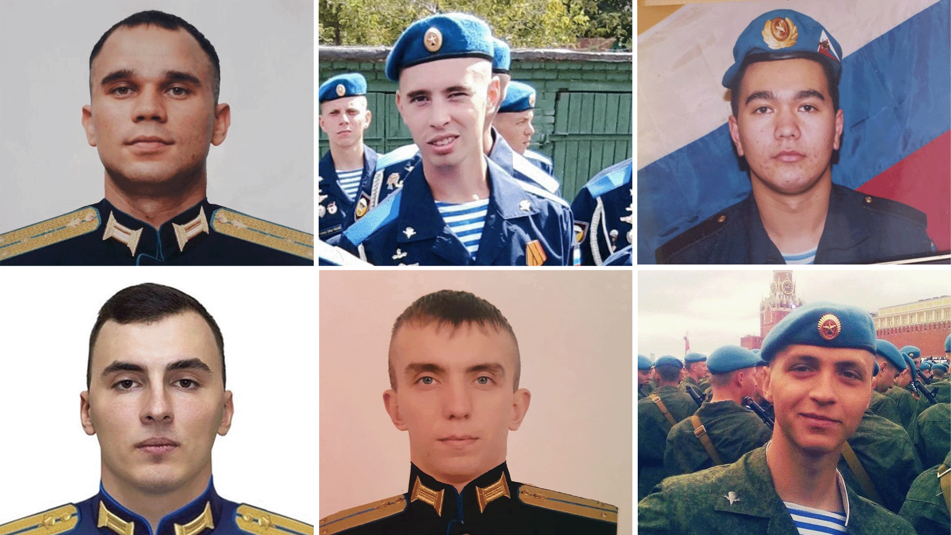 Some of the Russian soldiers from the 331 regiment who have died