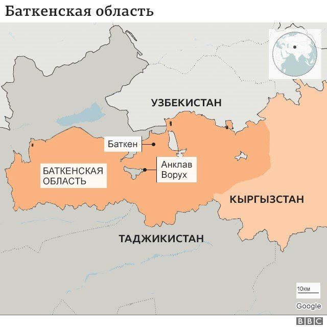 Карта - Баткенская область