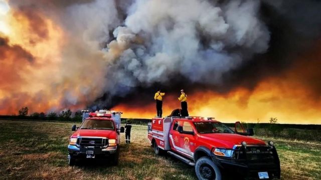 Лесной пожар в Британской Колумбии