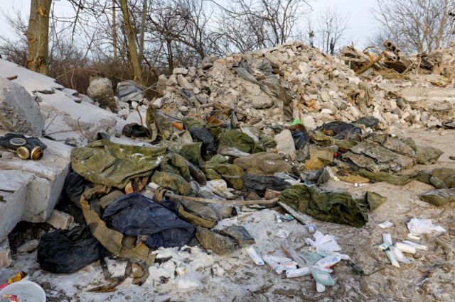 Вещи российских военных, оставшиеся после обстрела ВСУ