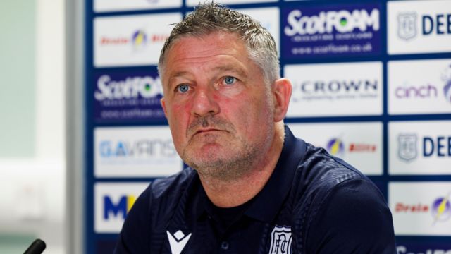 Dundee manager Tony Docherty at press conference