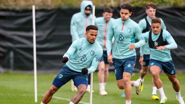 Justin Kluivert of Bournemouth during a training session at Vitality Stadium on April 10, 2024