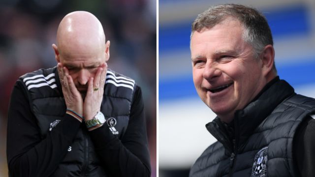 Erik ten Hag and Mark Robins 