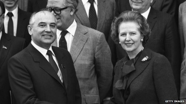 Mikhail Gorbachev & Margaret Thatcher