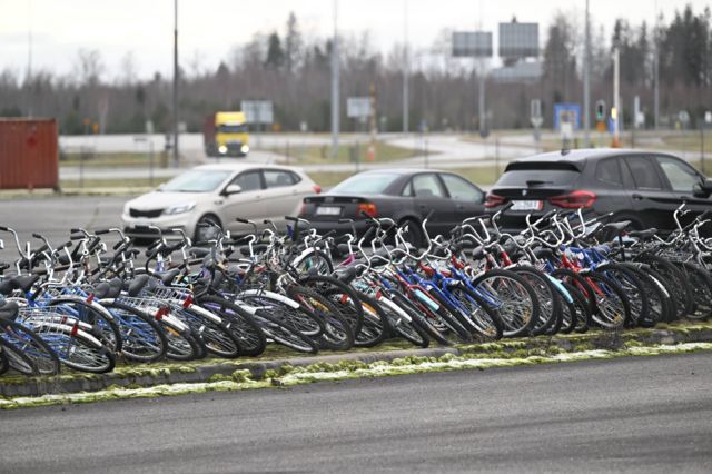 конфискованные велосипеды на российско-финской границе