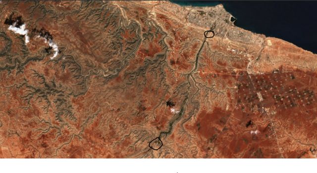 Спутниковый снимок долины реки Дерна