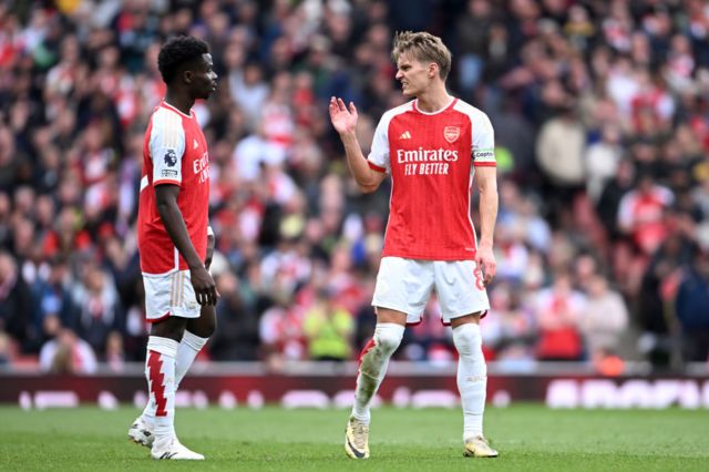 Bukayo Saka and Martin Odegaard