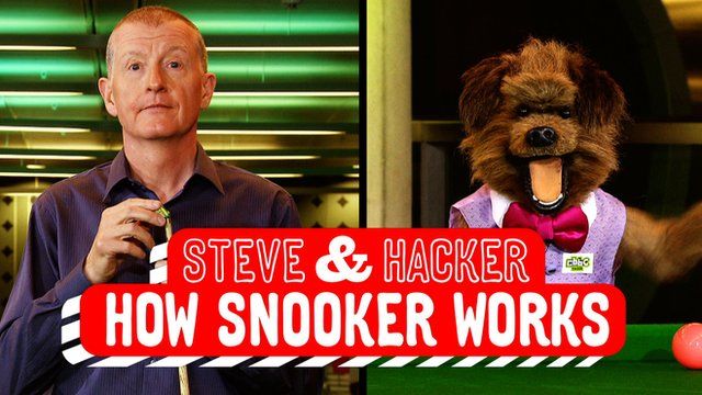 Steve Davis and CBBC's Hacker T Dog