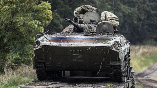 Брошенный российский танк