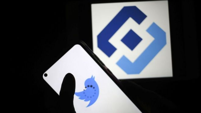 логотипы "Твиттера" и Роскомнадзора