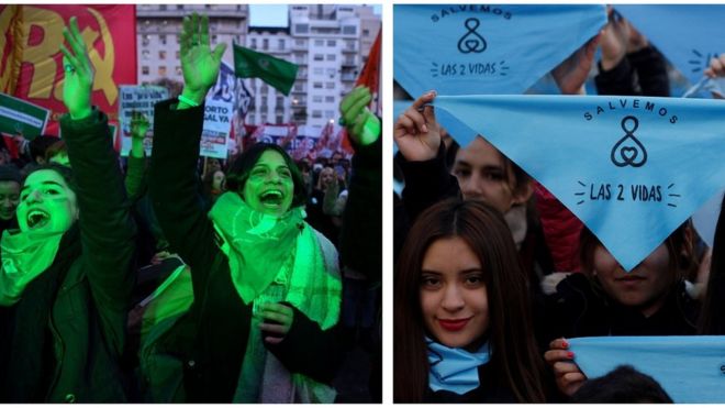 The women protesting the Argentina abortion debate