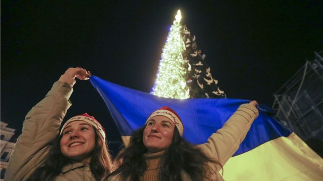Украинцы в новогоднюю ночь