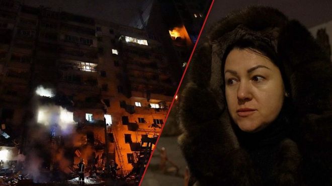 Татьяна Ольшаная и разрушенный дом в Киеве