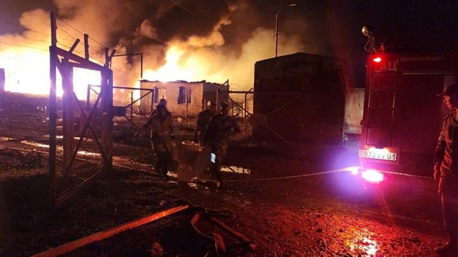 Взрыв на топливном складе в Нагорном Карабахе