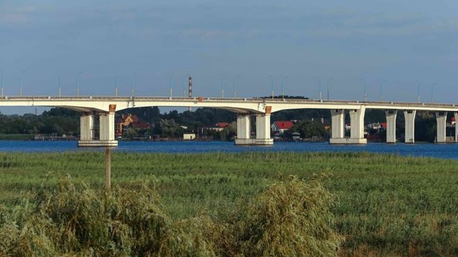 Antonov Bridge in Kherson