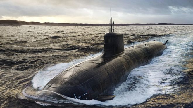 Подводная лодка будущего проекта SSN-AUKUS (рисунок)