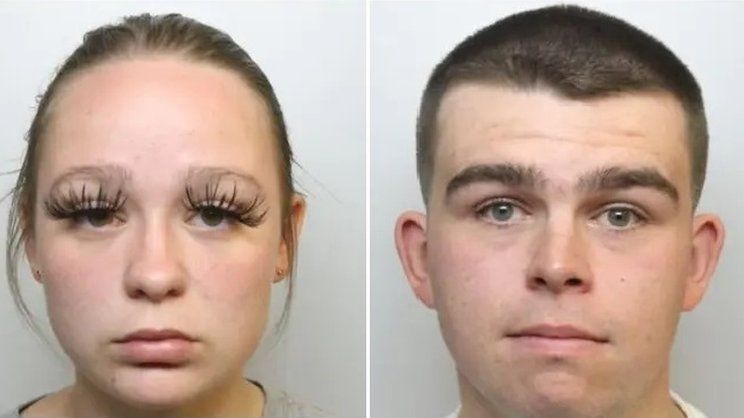 Lauren Ephgrave and Jack Seal police photos - the woman (left) has very long eyelashes, the man has short brown hair