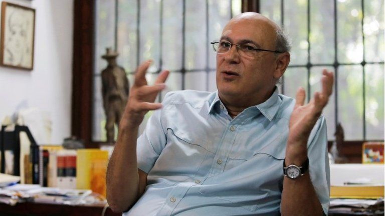 Journalist Carlos Fernando Chamorro speaks during an interview with Reuters in Managua, Nicaragua December 24, 2018.