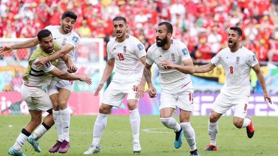 Iran celebrate win over Wales