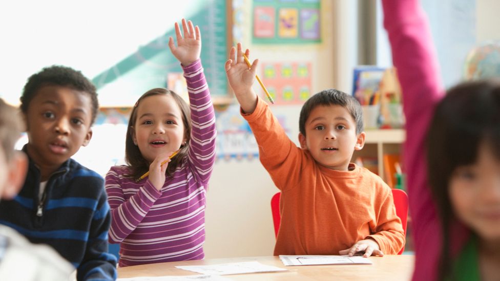 Primary pupils in class