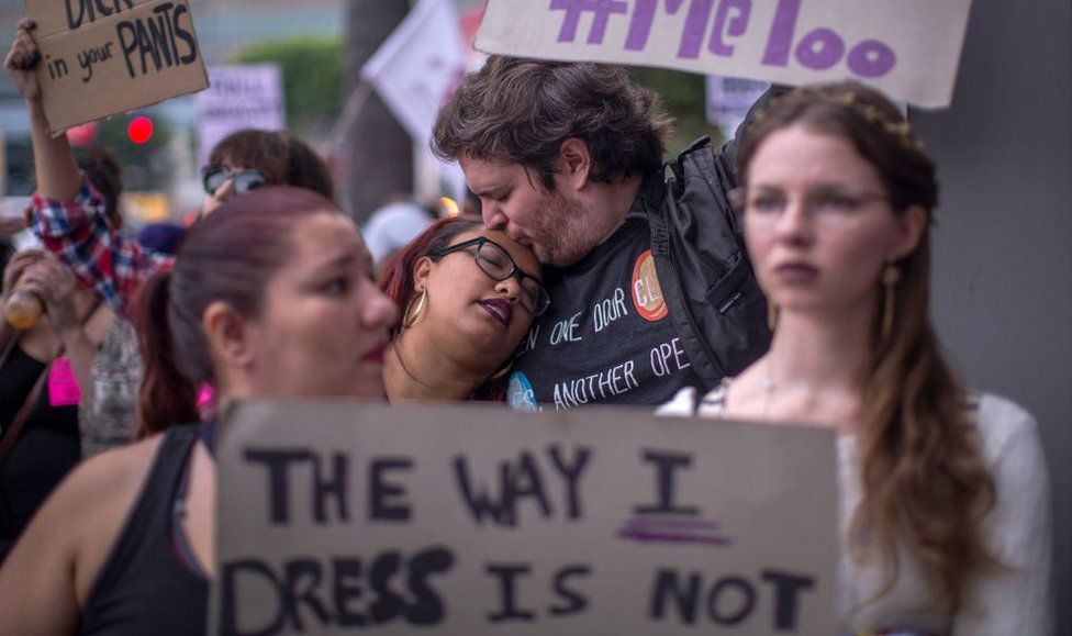 protesters in Hollywood