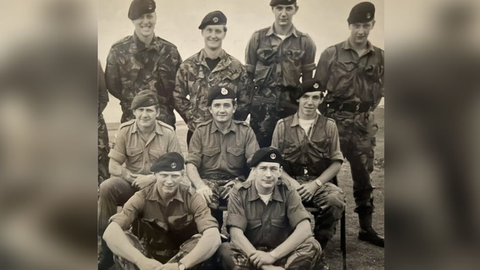 Nick Adderley with army trainees