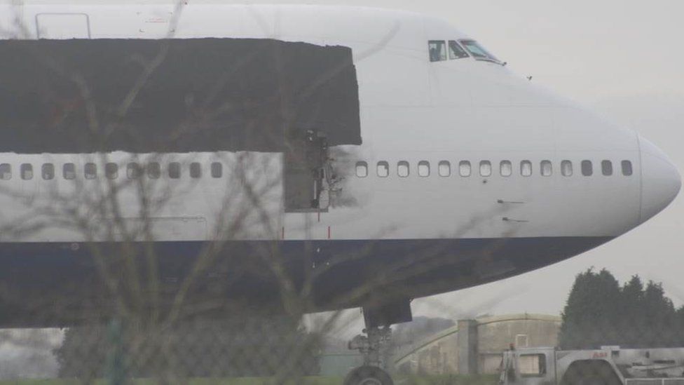 Damage to plane door