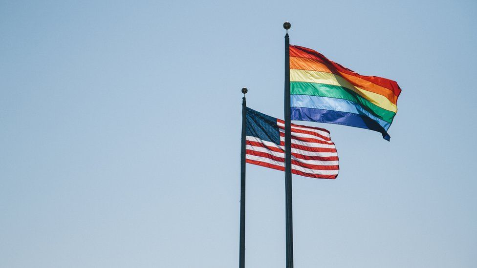 Image shows pride flag
