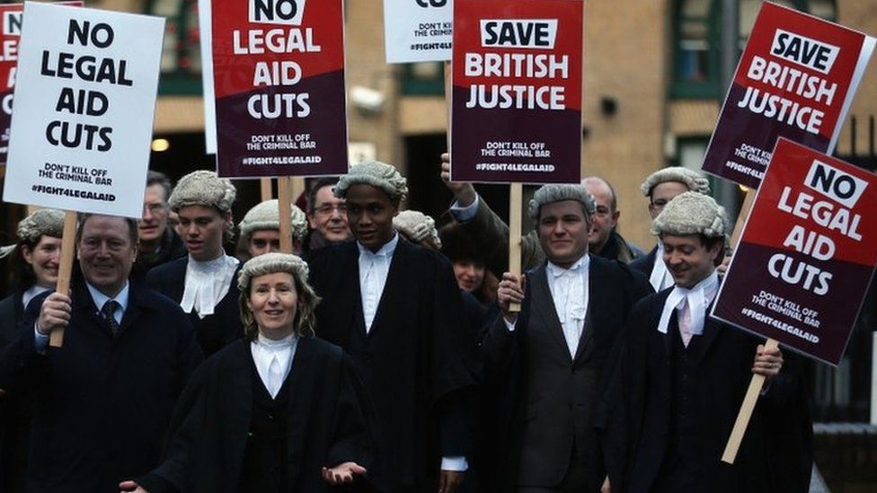 Protest outside Southwark Crown Court in 2014