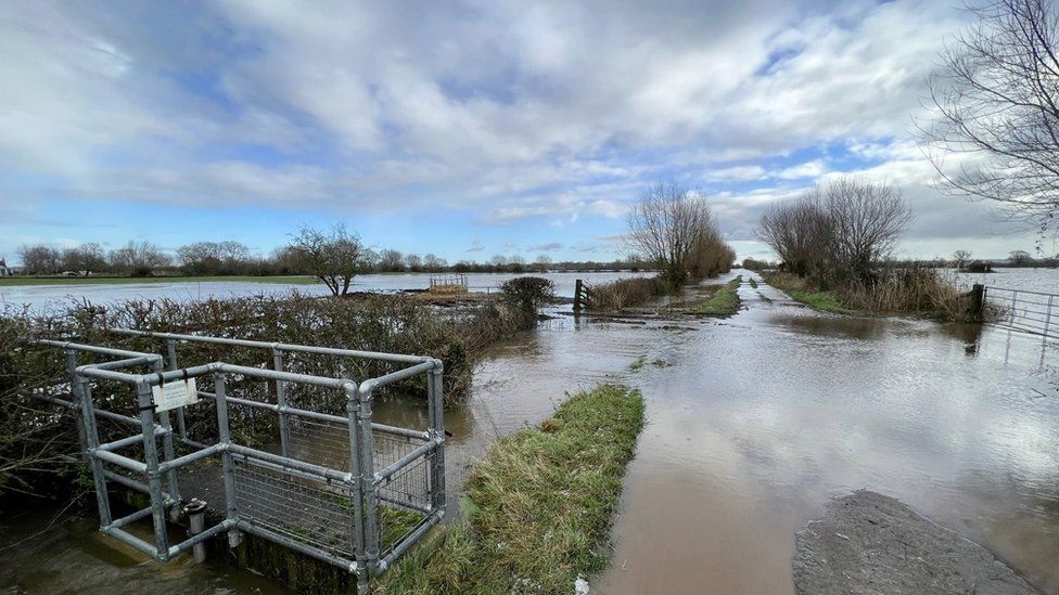 Flooding across the Somerset Levels