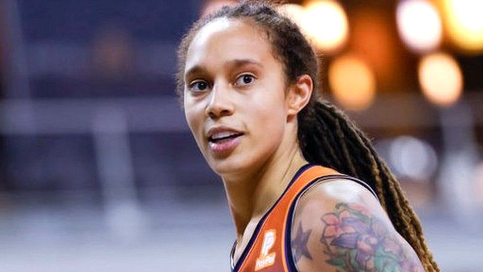 Brittney Griner #42 of the Phoenix Mercury is seen during the game against the Indiana Fever at Indiana Farmers Coliseum on September 6, 2021 in Indianapolis, Indiana