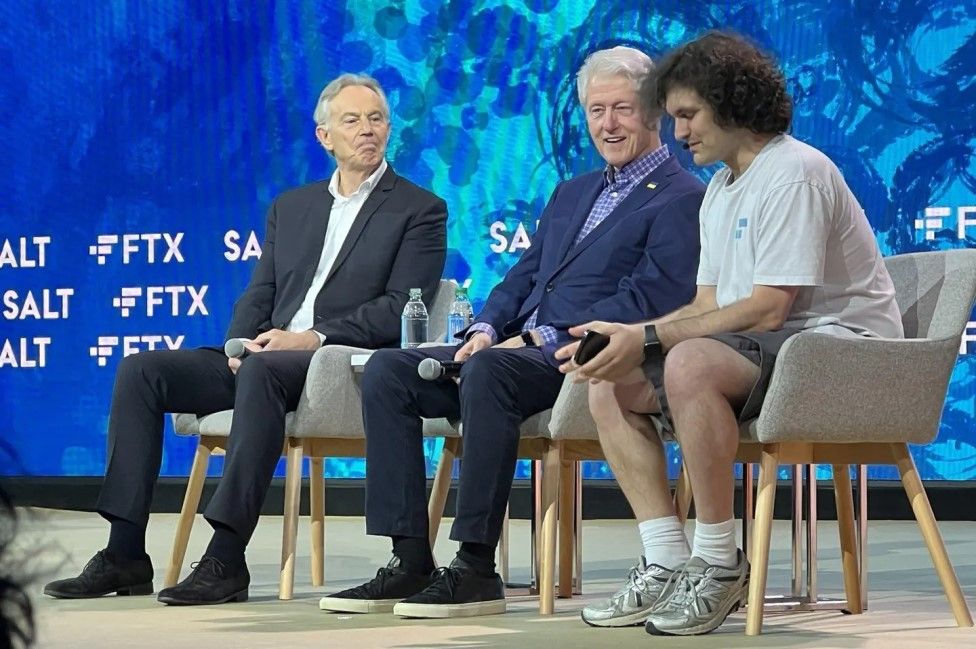 Tony Blair, Bill Clinton and Sam Bankman-Fried