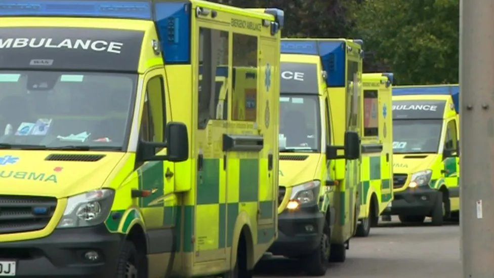 Ambulances queuing up