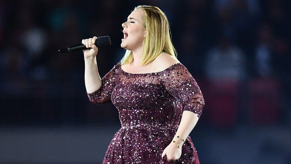 Adele performing at Wembley Stadium on 28 June 2017