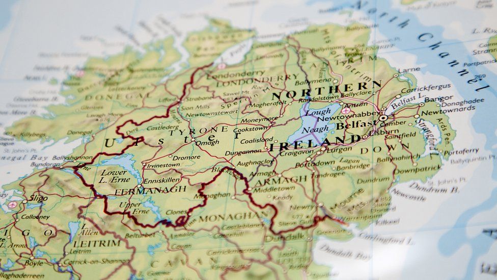 A map of Northern Ireland