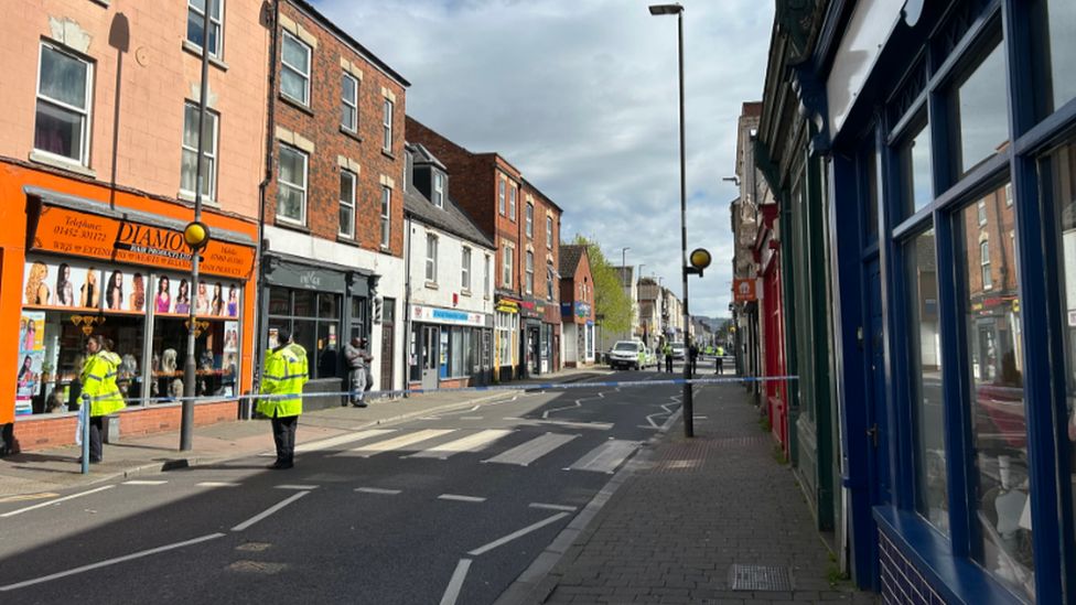 Police cordon in Gloucester