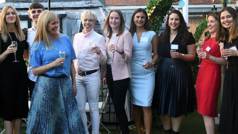 Ilona Hitel with some of her team at a recent social event