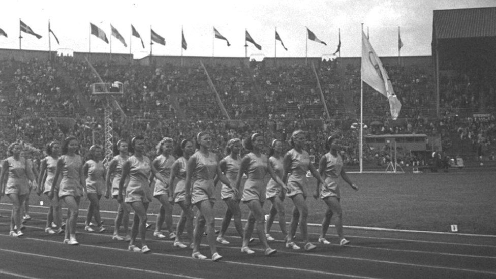 Athletes at the London Olympics in 1948