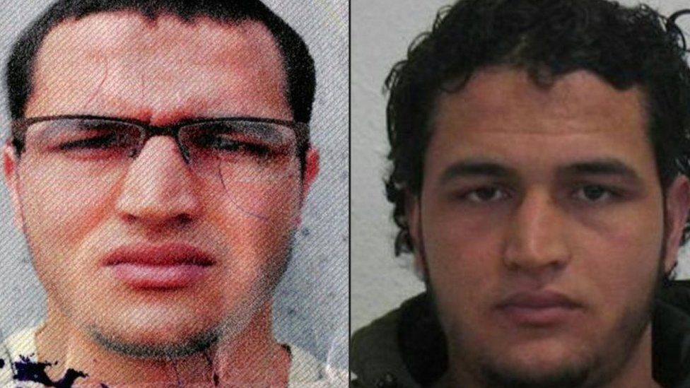 Two pictures of the Tunisian man identified as Anis Amri (21 December 2016)