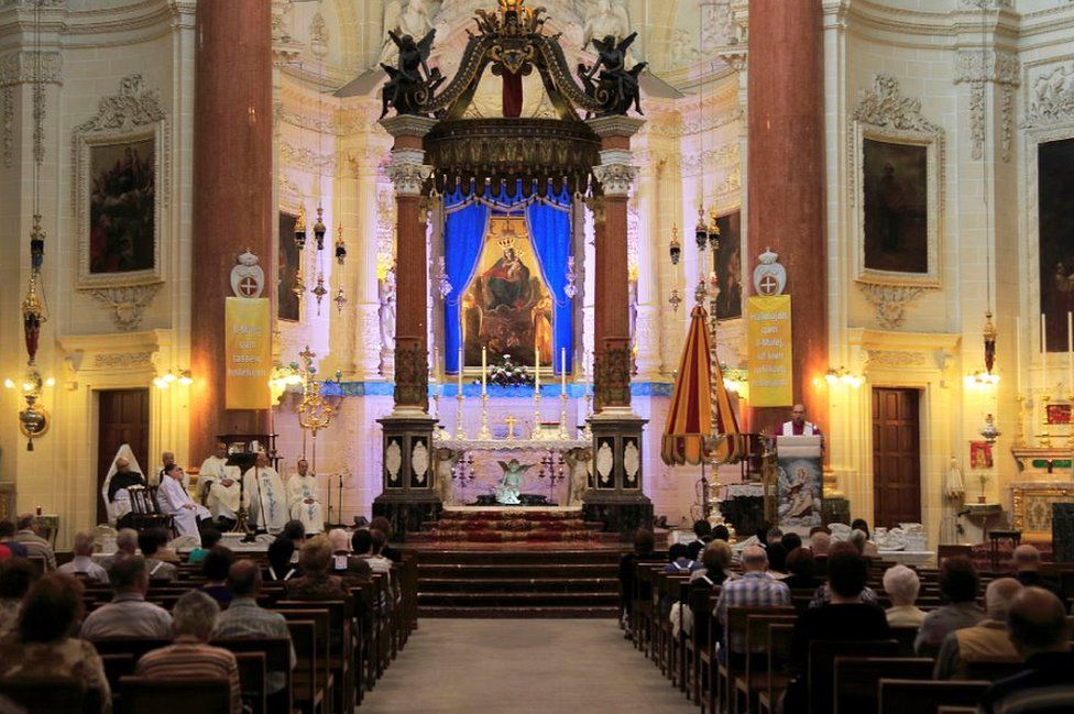 Malta church service, file pic