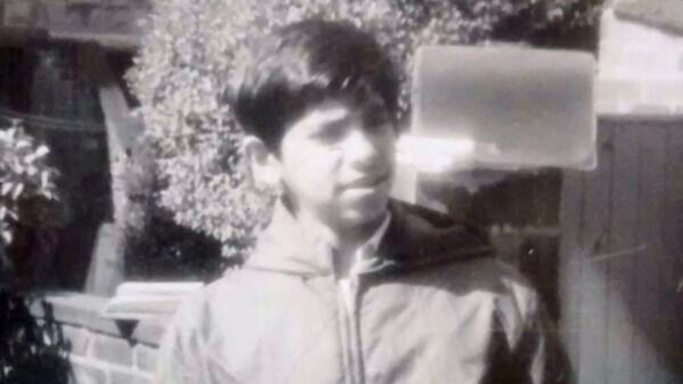 Suresh Grover in his early teens, growing up in Lancashire