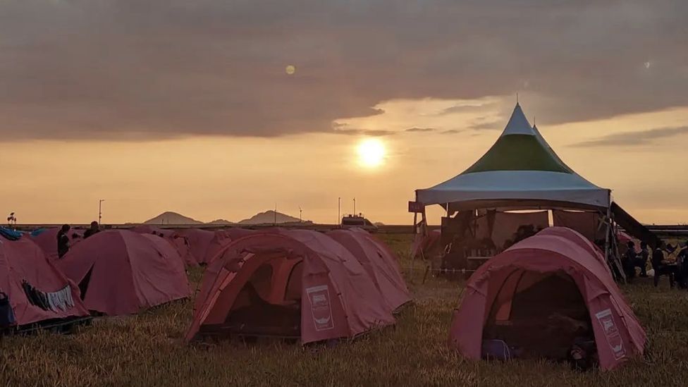 The campsite in South Korea