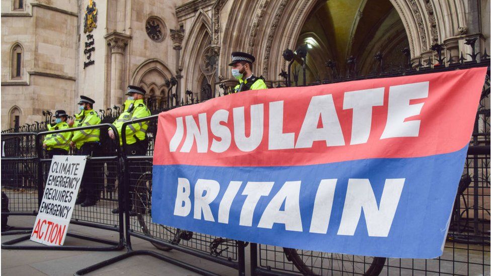 Insulate Britain protest banner