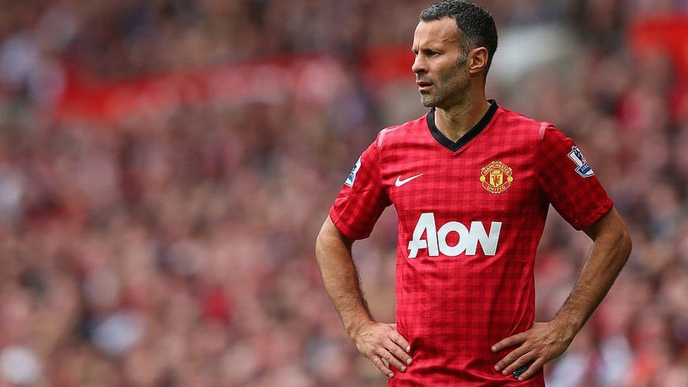Ryan Giggs while playing for Manchester United