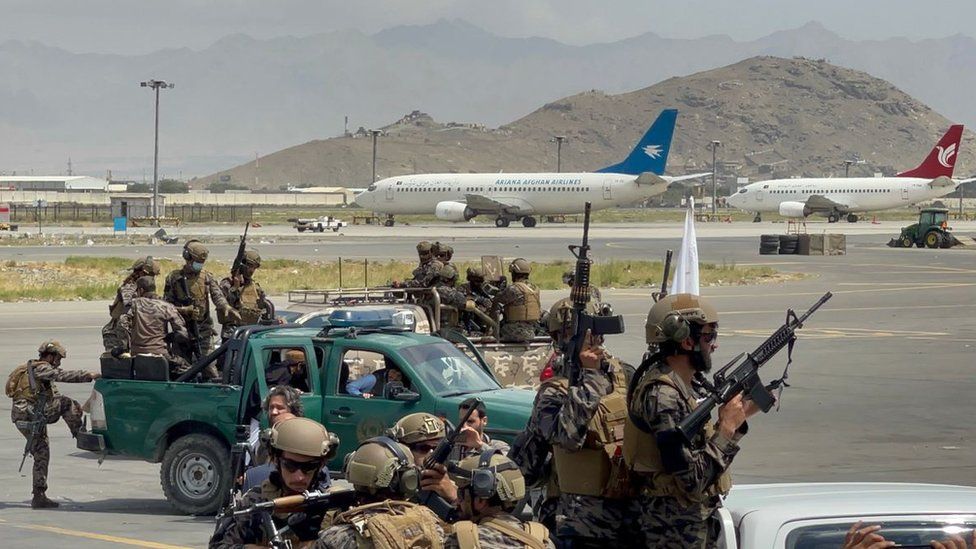 Taliban take control of Hamid Karzai International Airport after the completion of the U.S. withdrawal from Afghanistan, in Kabul, Afghanistan on 31 August, 2021