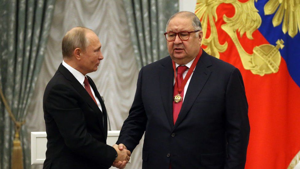 Alisher Usmanov with President Putin at the Kremlin in November 2018