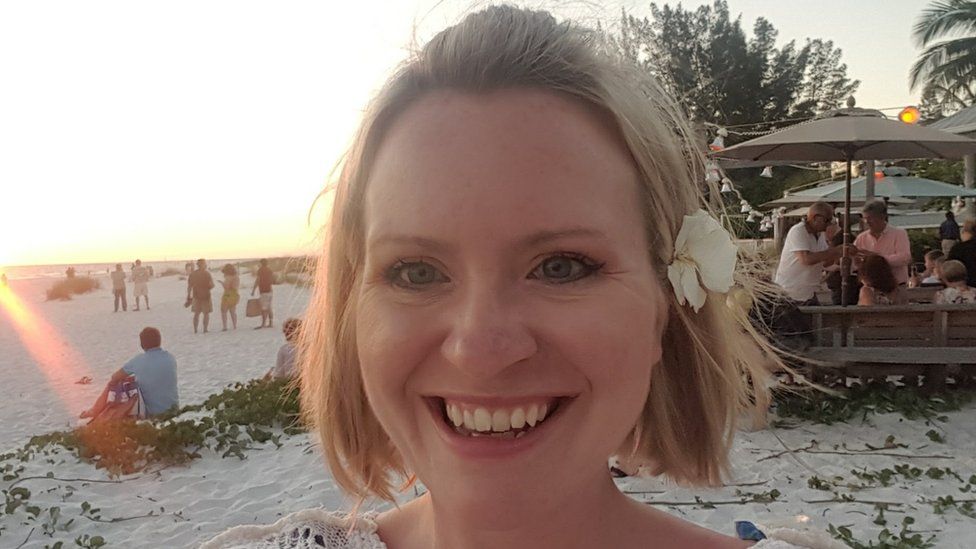 Annabelle Stigson,who is taking part in an MS clinical trial, pictured in a selfie on a beach